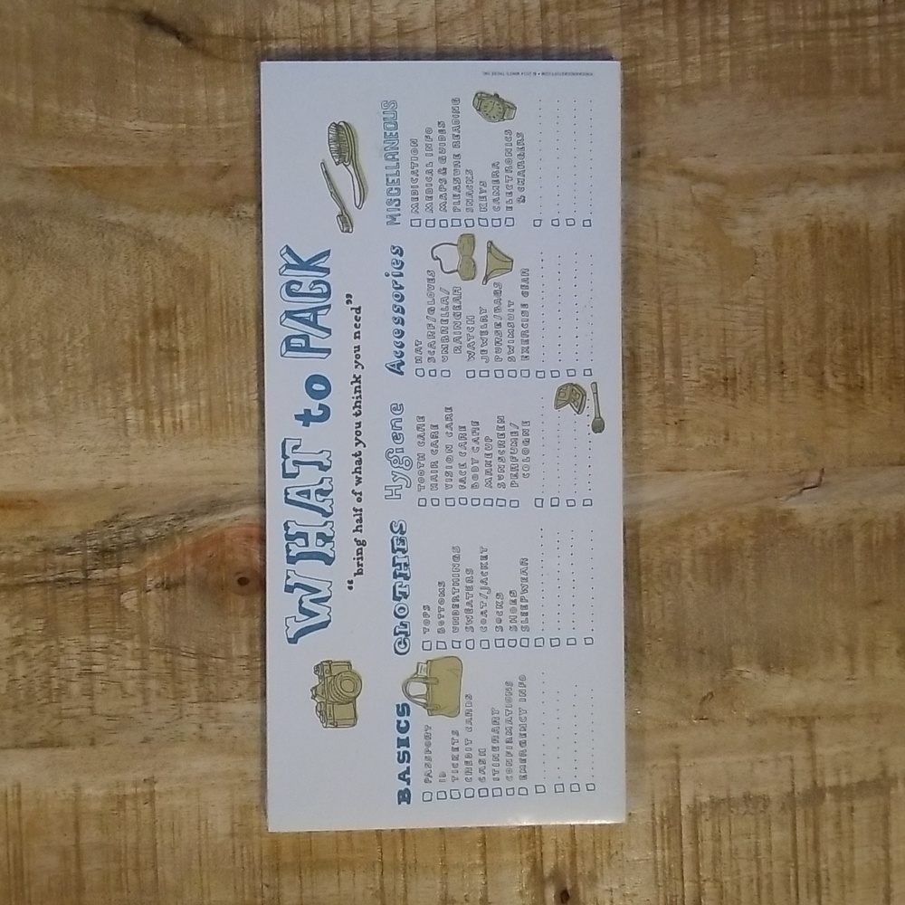 Knock Knock What To Pack List Pad